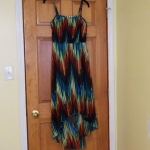 Colorful High-low Maxi Dress